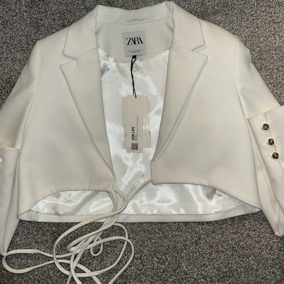 ZARA New white Cropped blazer - Picture 4 of 13